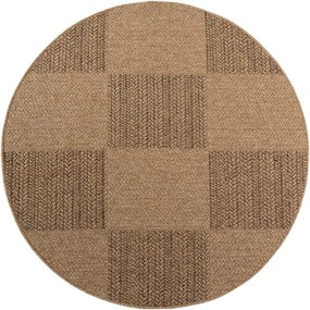 Covor pentru exterior și interior maro rotund ø 160 cm Timber 1405 – Ayyildiz Carpets