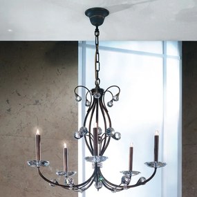 Candelabru elegant de lux cristal Swarovski Eremitage 5L antique