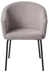 Scaun de sufragerie gri deschis cu cotiere tapițat Easton – Unique Furniture