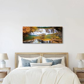 Tablou - Cascada Huay Mae Khamin, Thailanda (120x50 cm)