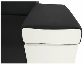 Colţar universal , alb/negru, MARBELA 2+3