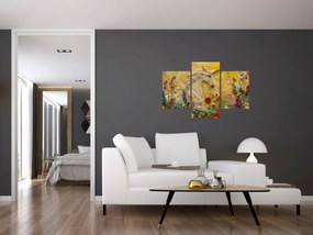 Tablou - Unicorn cu flori (90x60 cm)