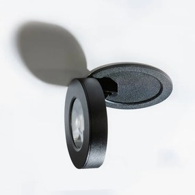 Spot LED incastrat directionabil de tavan/plafon IP54 FRIDA 7W 4000K negru