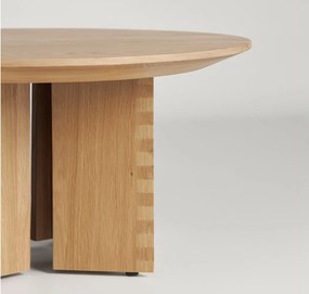 Masă lemn masiv de cafea Angus - Ø90 x 35 cm