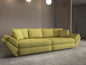Canapea extensibilă dumonde cu ladă de depozitare si sezut confortabil din spuma high-density, Loana Enjoy Verde 300x100 cm