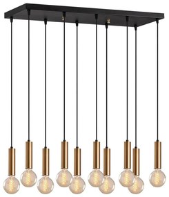 Candelabru TEMPO pe cablu, 10 x E27, 40 W, 230 V, auriu