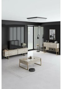 Comodă Luxe Travertine and Gold