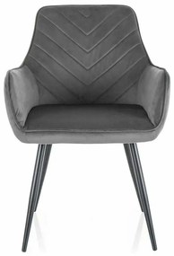 Scaun de bucătărie Maya Velvet, gri