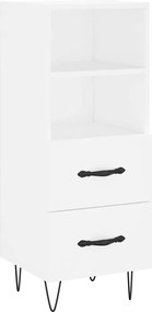 vidaXL Servantă, alb, 34,5x34x90 cm, lemn compozit