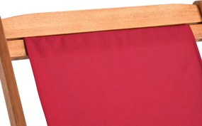 Șezlong de grădină SIENA, 94x60x94cm, roșu Casaria