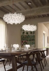 Lustra design unicat realizata manual Clizia Mama Non Mama White, 78cm