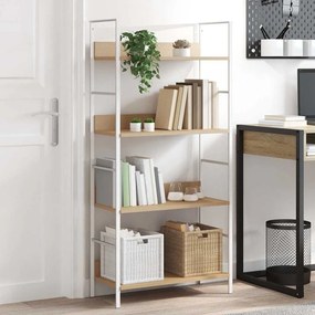 vidaXL Etajeră cărți 4 rafturi, stejar, 60x27,6x124,5cm lemn prelucrat
