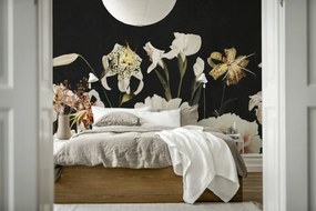 Tapet Dramatic Bouquet, Black, Rebel Walls