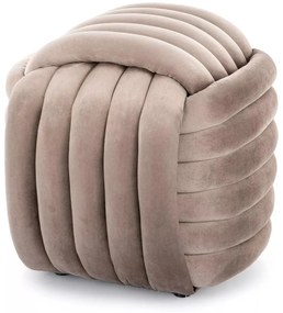 Taburet Bruni velvet bej inchis Tap.251