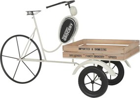 Stand decorativ din metal , cu 1 raft din lemn , "Retro Tricycle"
