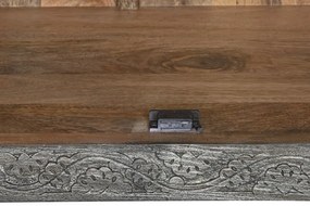Bufet, gri, din lemn masiv sculptat, Arvane