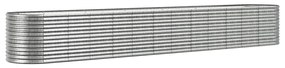 Jardiniera argintiu 512x80x68 cm otel vopsit electrostatic 1, Argintiu, 512 x 80 x 68 cm