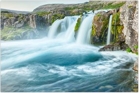 Tablou - Stânci și cascade (90x60 cm)