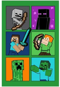 Minecraft Fight Badges pătura super moale polară 100*150cm
