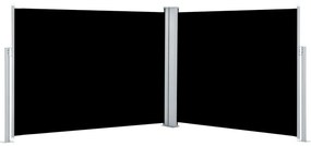 Copertina laterala retractabila, negru, 140 x 1000 cm Negru, 140 x 1000 cm