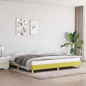 Cadru de pat, verde, 200x200 cm, material textil Verde, 25 cm, 200 x 200 cm