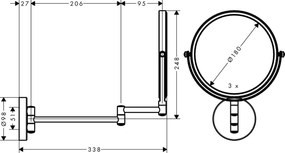 Oglinda Hansgrohe Logis Universal cu lupa - 73561000