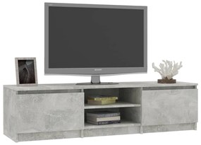 Comodă tv, gri beton, 140 x 40 x 35,5 cm, pal