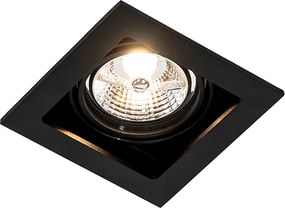 Spot integrat pătrat negru reglabil - Artemis 70