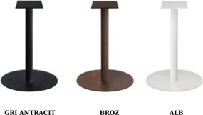 PICIOR MASA METALIC ROTUND- HORECA- - GRI ANTRACIT - H 105 CM
