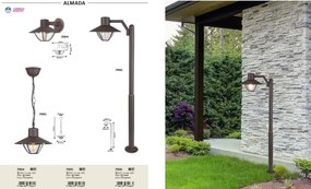 Aplica de perete pentru iluminat traditional, stil modern IP44 Almada 7884 RX