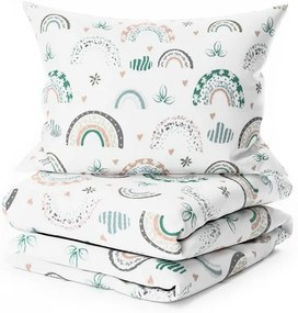 Lenjerie de pat din crep pentru patut Renforce RAINUBI alb. Dimensiune lenjerie de pat: 45 x 65 cm | 90 x 140 cm