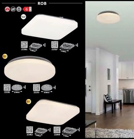 Plafoniera LED design slim modern Rob 29x29cm