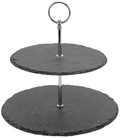 Tavă din piatră pentru prăjituri și gustări, 2 niveluri