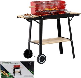 Grătar de gradina pe roți 93 x 42 x 84 cm