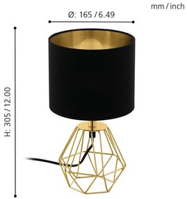 Eglo 95788- Lampa de masa CARLTON 2 1xE14/60W/230V