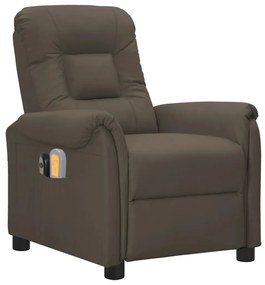 3098579 vidaXL Fotoliu de masaj electric, gri, piele ecologică