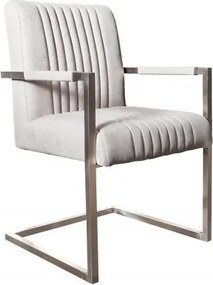 Scaun cu brate design retro Big Aston microfibra gri piatra