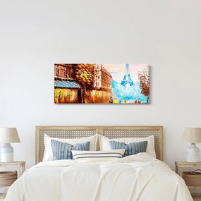 Tablou - Vremea ploioasă și Turnul Eiffel (120x50 cm)