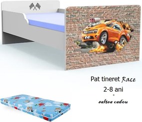 Pat tineret Race cu saltea