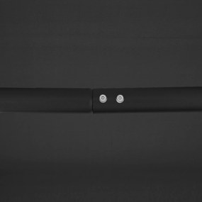 Outsunny Leagăn de Grădină pentru 3 Persoane cu Acoperiș, Șezut Respirabil și Cadru din Oțel, Negru | Aosom Romania