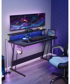 Birou SOLEA-X cu iluminare ambientală, negru