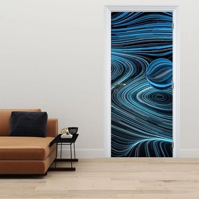 Fototapet pentru ușă - Abstract albastru (95x205cm)