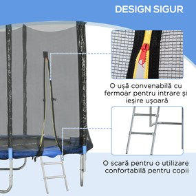 SPORTNOW Trambulina De Exterior Cu Plasa De Siguranta