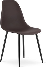 OFERTA Scaun OSAKA maro inchis cu picioare negre II. calitate