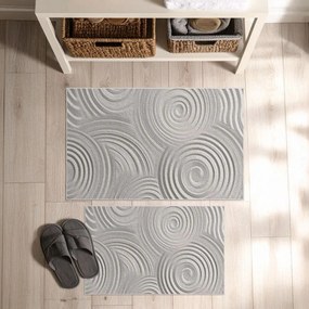 Covorașe de baie gri-deschis 2 buc. 60x100 cm – Foutastic