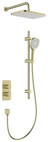 KFA Armatura Set de duș MALAGA 5759-301-31 – baterie termostatică încastrată, finisaj auriu periat