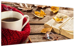 Tablou - Ceainărie de toamnă (120x50 cm)
