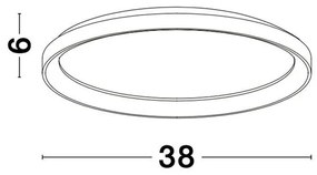 Plafoniera LED dimabila design circular PERTINO D-38cm