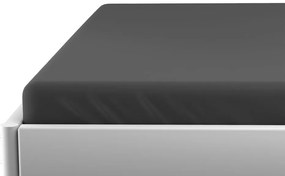 Cearsaf jersey pentru patut copii Culoare gri inchis, 70x140 cm