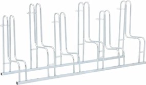 vidaXL Suport pentru 6 biciclete de sine stătător, oțel galvanizat